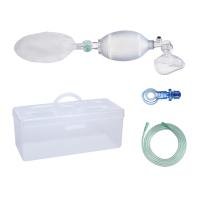 M1114 Silicone Reusable Resuscitator for Adult w/ Peep Valve and transparent carried box